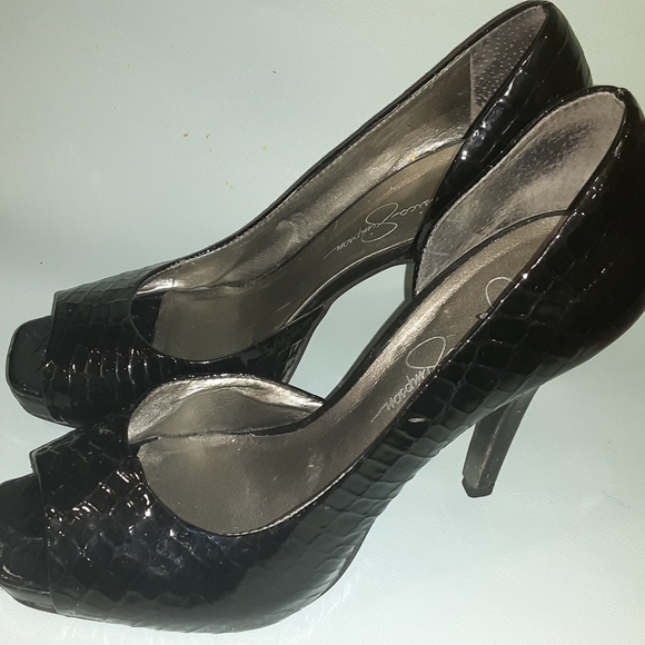 Jessica Simpson open toe heels size 5 1/2 B - Picture 2 of 10